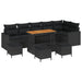 Tuinbankenset 12 st 8-Aantal zitplaatsen Zwart poly rattan