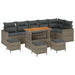 Tuinbankenset 12 st 8-Aantal zitplaatsen Grijs poly rattan