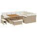 Tuinbankenset 13 st 12-Aantal zitplaatsen Beige en Crème