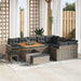 Tuinbankenset 13 st 12-Aantal zitplaatsen Grijs poly rattan