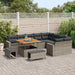 Tuinbankenset 13 st 12-Aantal zitplaatsen Grijs poly rattan