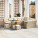 Tuinbankenset 13 st 10-Aantal zitplaatsen Beige en Crème