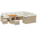 Tuinbankenset 13 st 10-Aantal zitplaatsen Beige en Crème