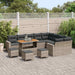 Tuinbankenset 14 st 11-Aantal zitplaatsen Grijs poly rattan