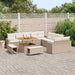 Tuinbankenset 17 st 12-Aantal zitplaatsen Beige en Crème