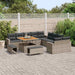 Tuinbankenset 17 st 12-Aantal zitplaatsen Grijs poly rattan
