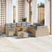 Tuinbankenset 17 st 10-Aantal zitplaatsen Beige en Licht Grijs