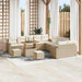 Tuinbankenset 17 st 10-Aantal zitplaatsen Beige en Crème
