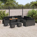 Tuinbankenset 18 st 11-Aantal zitplaatsen Zwart poly rattan