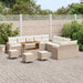 Tuinbankenset 18 st 11-Aantal zitplaatsen Beige en Crème