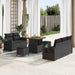 Tuinbankenset 10 st 7-Aantal zitplaatsen Zwart poly rattan