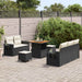 Tuinbankenset 10 st Zwart en Crème poly rattan