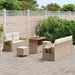 Tuinbankenset 10 st Beige en Crème poly rattan