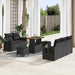 Tuinbankenset 10 st Zwart poly rattan