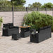 Tuinbankenset 10 st Zwart poly rattan