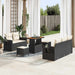 Tuinbankenset 10 st Zwart en Crème poly rattan