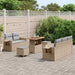 Tuinbankenset 10 st Beige en Licht Grijs poly rattan