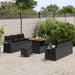 Tuin Sofa Set 9 st 6-Aantal zitplaatsen Zwart poly rattan