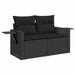 Tuin Sofa Set 9 st 6-Aantal zitplaatsen Zwart poly rattan