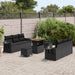 Tuin Sofa Set 9 st 6-Aantal zitplaatsen Zwart poly rattan