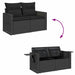 Tuin Sofa Set 9 st 6-Aantal zitplaatsen Zwart poly rattan