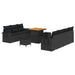 Tuin Sofa Set 10 st 7-Aantal zitplaatsen Zwart poly rattan