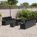 Tuin Sofa Set 10 st 7-Aantal zitplaatsen Zwart poly rattan