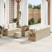 Tuin Sofa Set 10 st 7-Aantal zitplaatsen Beige en Crème