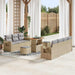 Tuin Sofa Set 10 st 7-Aantal zitplaatsen Beige en Licht Grijs