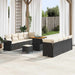 Tuin Sofa Set met kussen 11 pcs Zwart en Crème poly rattan