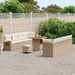 Tuin Sofa Set met kussen 11 pcs Beige en Crème poly rattan