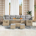 Tuinbankenset 10 st 9-Aantal zitplaatsen Beige en Licht Grijs