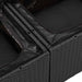 Tuinbankenset 9 st 6-Aantal zitplaatsen Zwart poly rattan