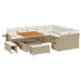 Tuinbankenset 12 st 11-Aantal zitplaatsen Beige en Crème