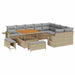 Tuinbankenset 12 st 11-Aantal zitplaatsen Beige en Licht Grijs
