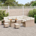 Tuinbankenset 12 st 11-Aantal zitplaatsen Beige en Crème