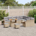 Tuinbankenset 12 st 11-Aantal zitplaatsen Beige en Licht Grijs