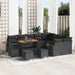 Tuinbankenset 13 st 12-Aantal zitplaatsen Zwart poly rattan