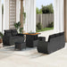 Tuin Sofa Set 8 st 5-Aantal zitplaatsen Zwart poly rattan