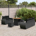 Tuin Sofa Set 8 st 5-Aantal zitplaatsen Zwart poly rattan