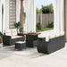 Tuin Sofa Set 8 st 5-Aantal zitplaatsen Zwart en Crème