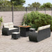 Tuin Sofa Set 8 st 5-Aantal zitplaatsen Zwart en Crème
