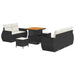 Tuin Sofa Set 8 st 5-Aantal zitplaatsen Zwart en Crème