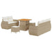 Tuin Sofa Set 8 st 5-Aantal zitplaatsen Beige en Crème