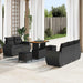 Tuin Sofa Set 8 st 5-Aantal zitplaatsen Zwart poly rattan