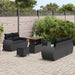 Tuin Sofa Set 8 st 5-Aantal zitplaatsen Zwart poly rattan