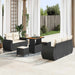 Tuin Sofa Set 8 st 5-Aantal zitplaatsen Zwart en Crème