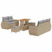 Tuin Sofa Set 8 st 5-Aantal zitplaatsen Beige en Licht Grijs