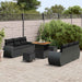 Tuin Sofa Set 9 st 6-Aantal zitplaatsen Zwart poly rattan