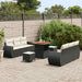 Tuin Sofa Set 9 st 6-Aantal zitplaatsen Zwart en Crème